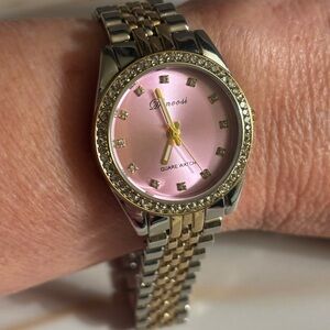 Denuosi Silver & Gold Tone Quartz Watch 8.5”